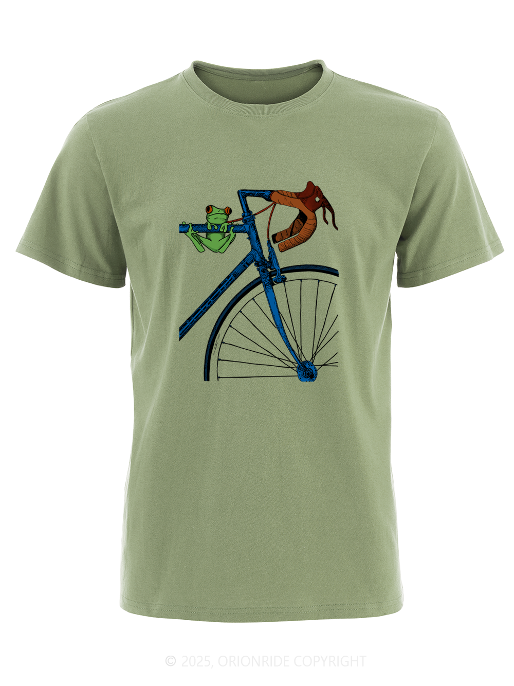 Orionride Frog On The Frame Short Sleeves Bike T-Shirt