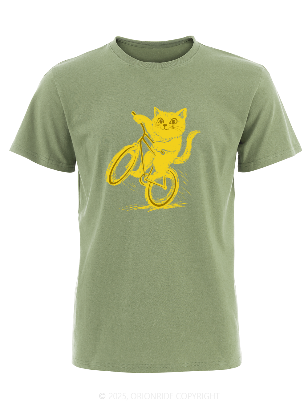 Orionride Cat Riding A Bike Short Sleeves Bike T-Shirt