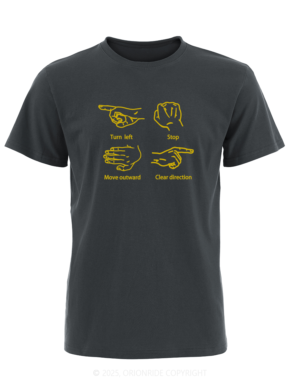 Orionride Bicycle Hand Signals Short Sleeves Bike T-Shirt