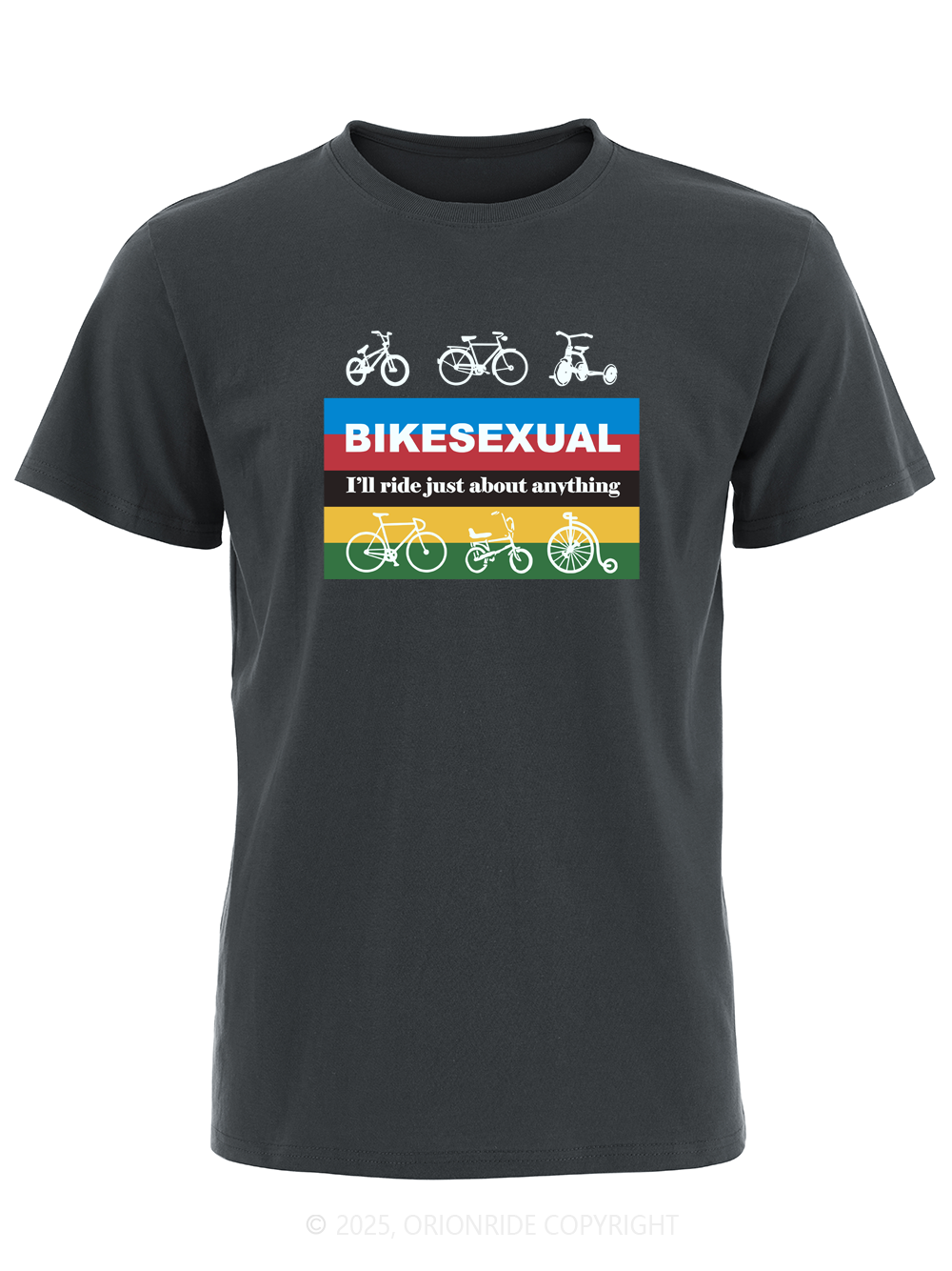 Orionride Color Strip Cycling Short Sleeves Bike T-Shirt