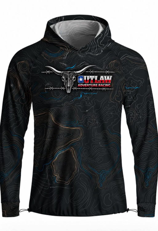 Orionride Panoramic Map Long Sleeve Cycling Hoodie Shirt Customized