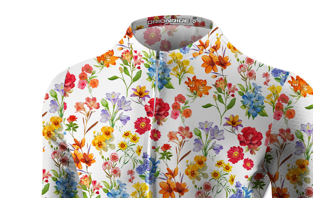 Orionride Sunshine Floral Women's Long Sleeve Cycling Jersey