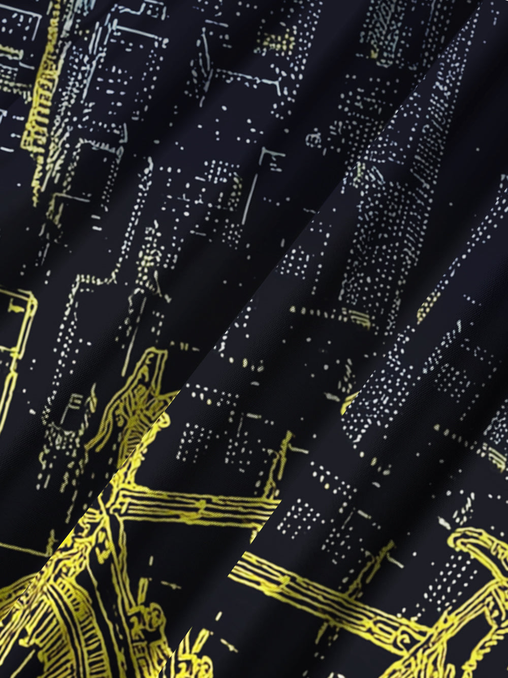 Orionride City Night View Zipper Pockets Ultra Lightweight Short Sleeves Gravel Shirt