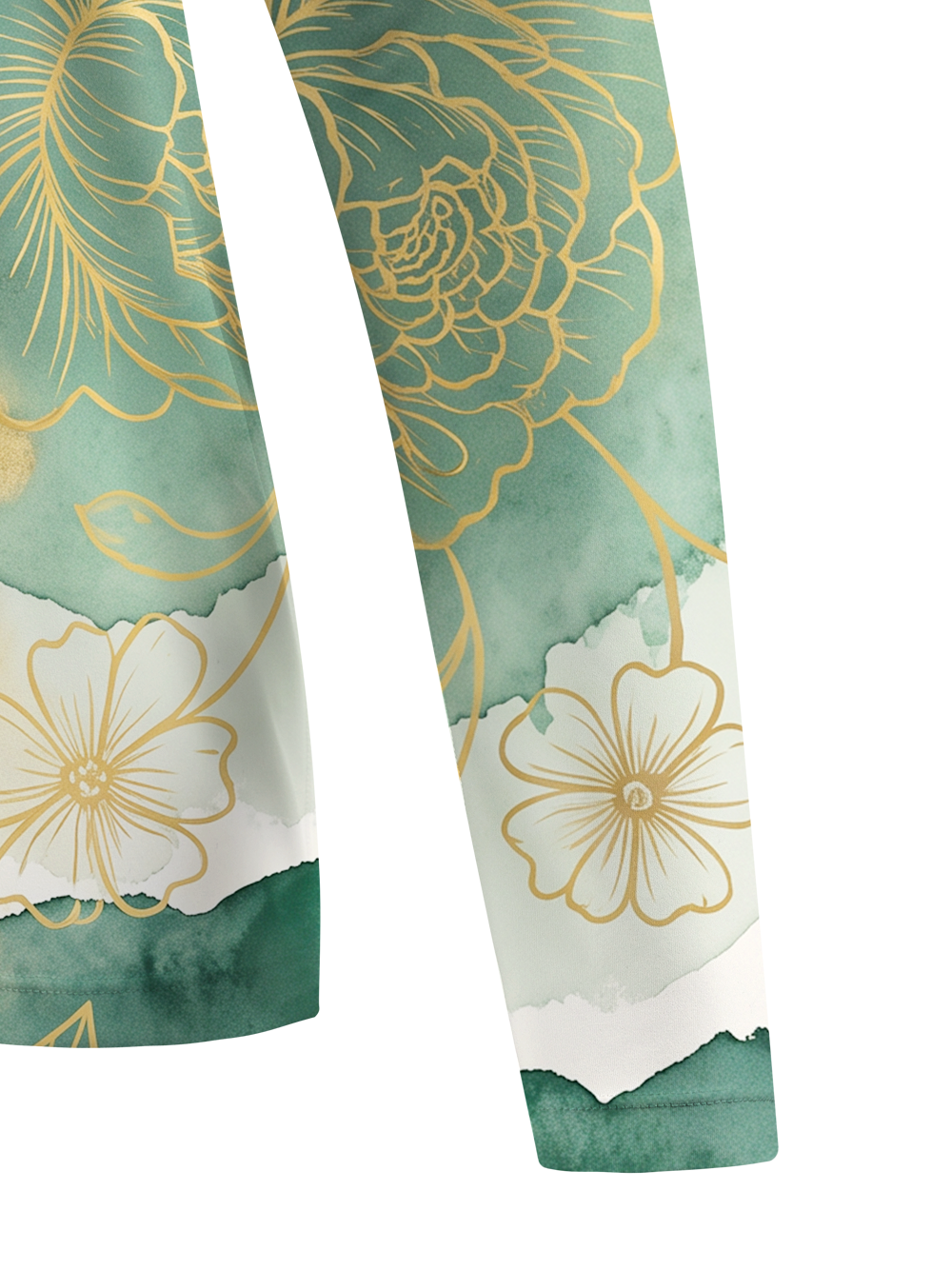 Orionride Gold Thread Flowers Women's Quick Dry Downhill Jersey