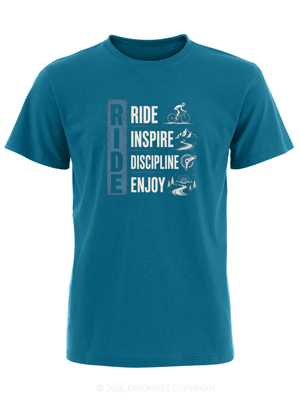 Orionride Rhythmic Motion Poetry Short Sleeves Bike T-Shirt