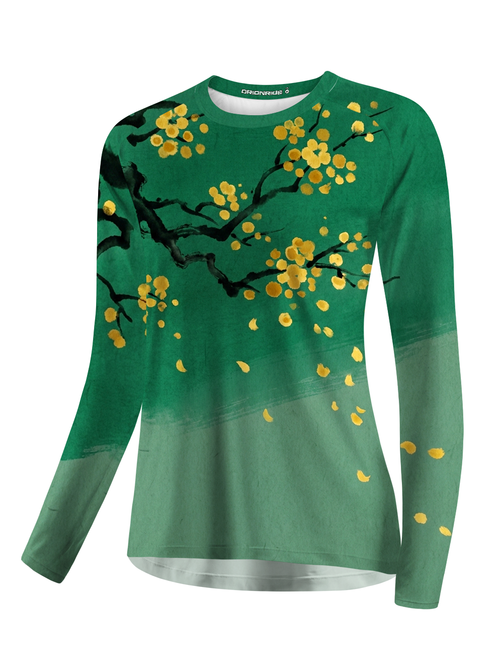 Orionride Golden Falling Flowers Women's Quick Dry Downhill Jersey