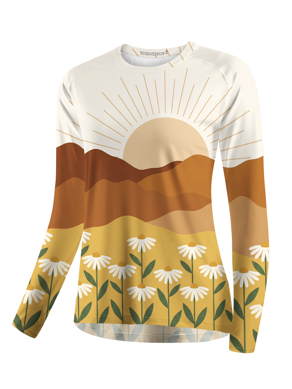Orionride Sunrise Daisy Field Women's Quick Dry Downhill Jersey