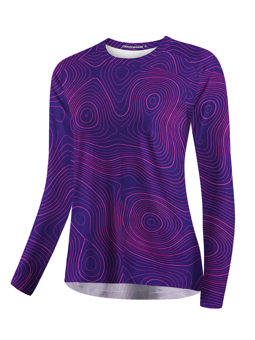 Orionride Purple Topographic Lines Women's Quick Dry Downhill Jersey
