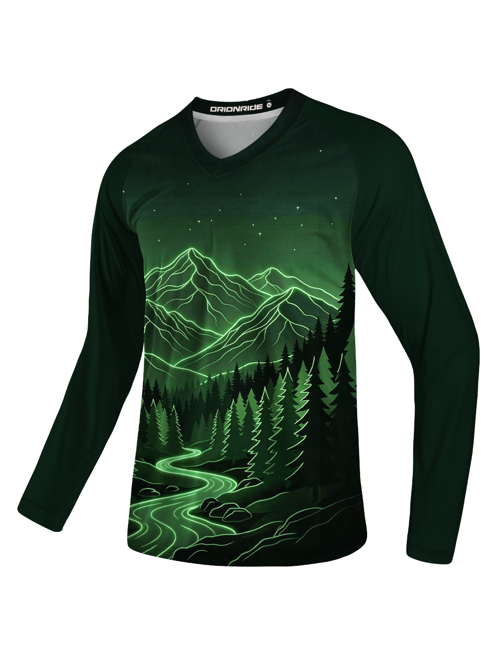 Orionride Green Forest Long Sleeve Downhill Jersey