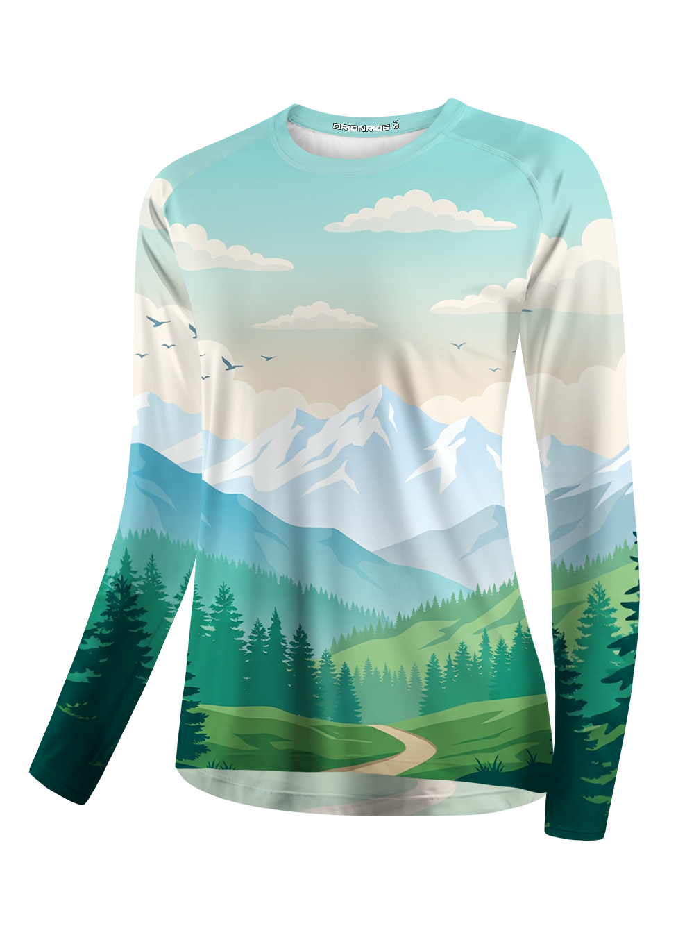 Orionride Distant Snow Mountain Women's Quick Dry Downhill Jersey