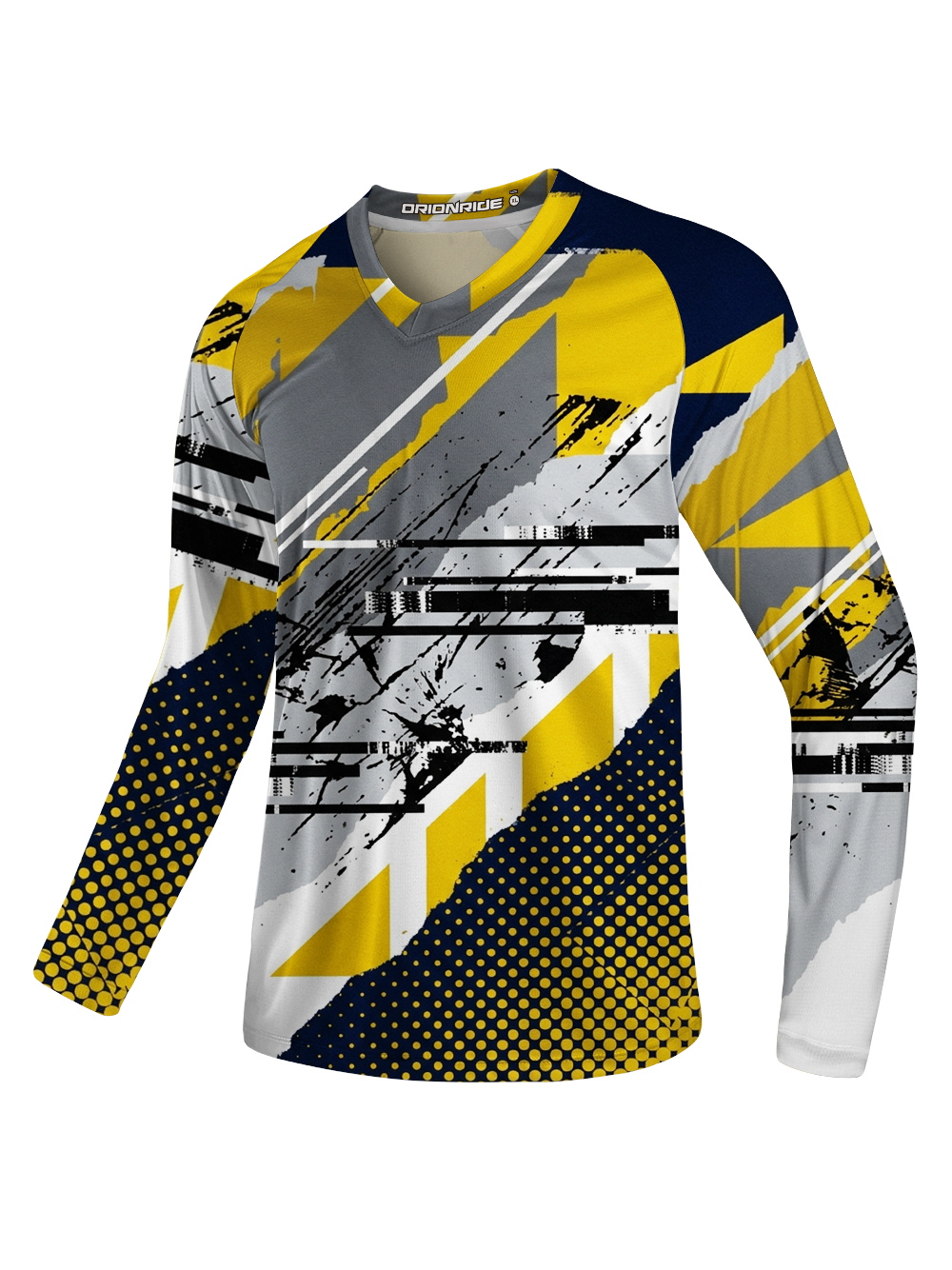 Orionride Geometric Glitch Code Long Sleeve Downhill Jersey