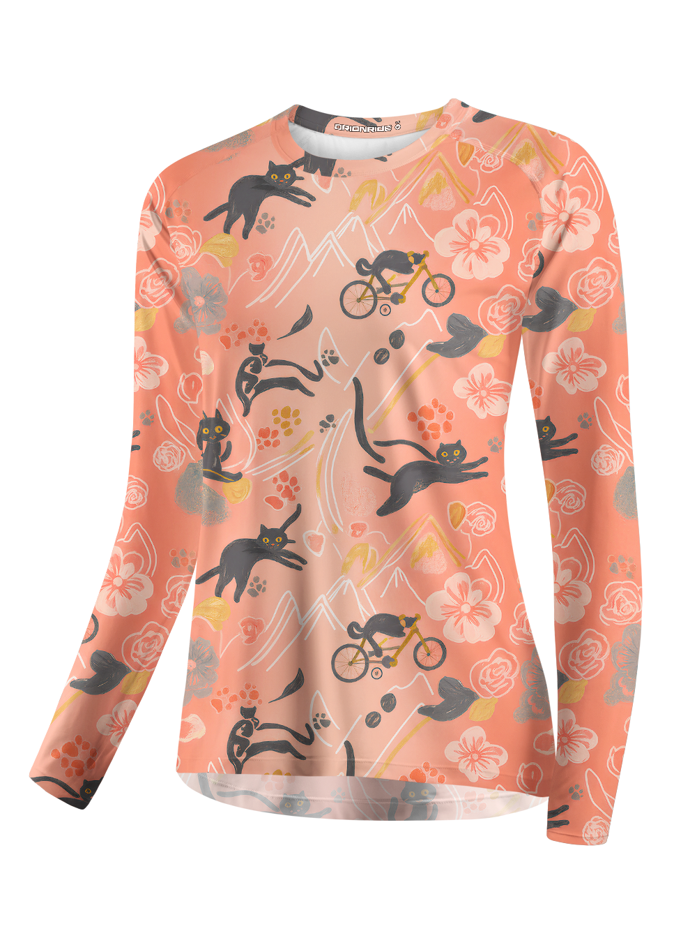 Orionride Leisurely Cat Women's Quick Dry Downhill Jersey