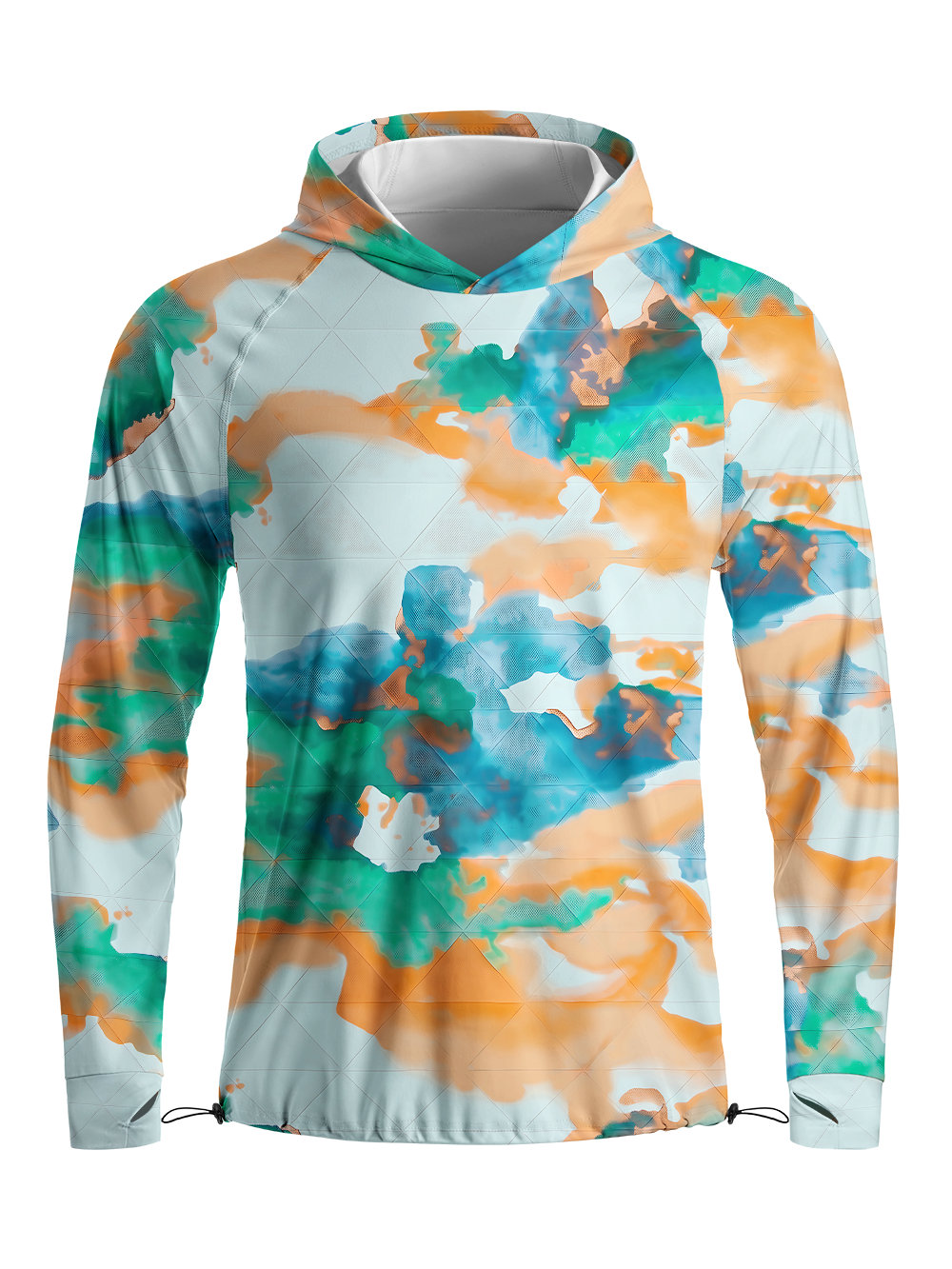 Orionride Watercolor Cloud Long Sleeve Cycling Hoodie Shirt