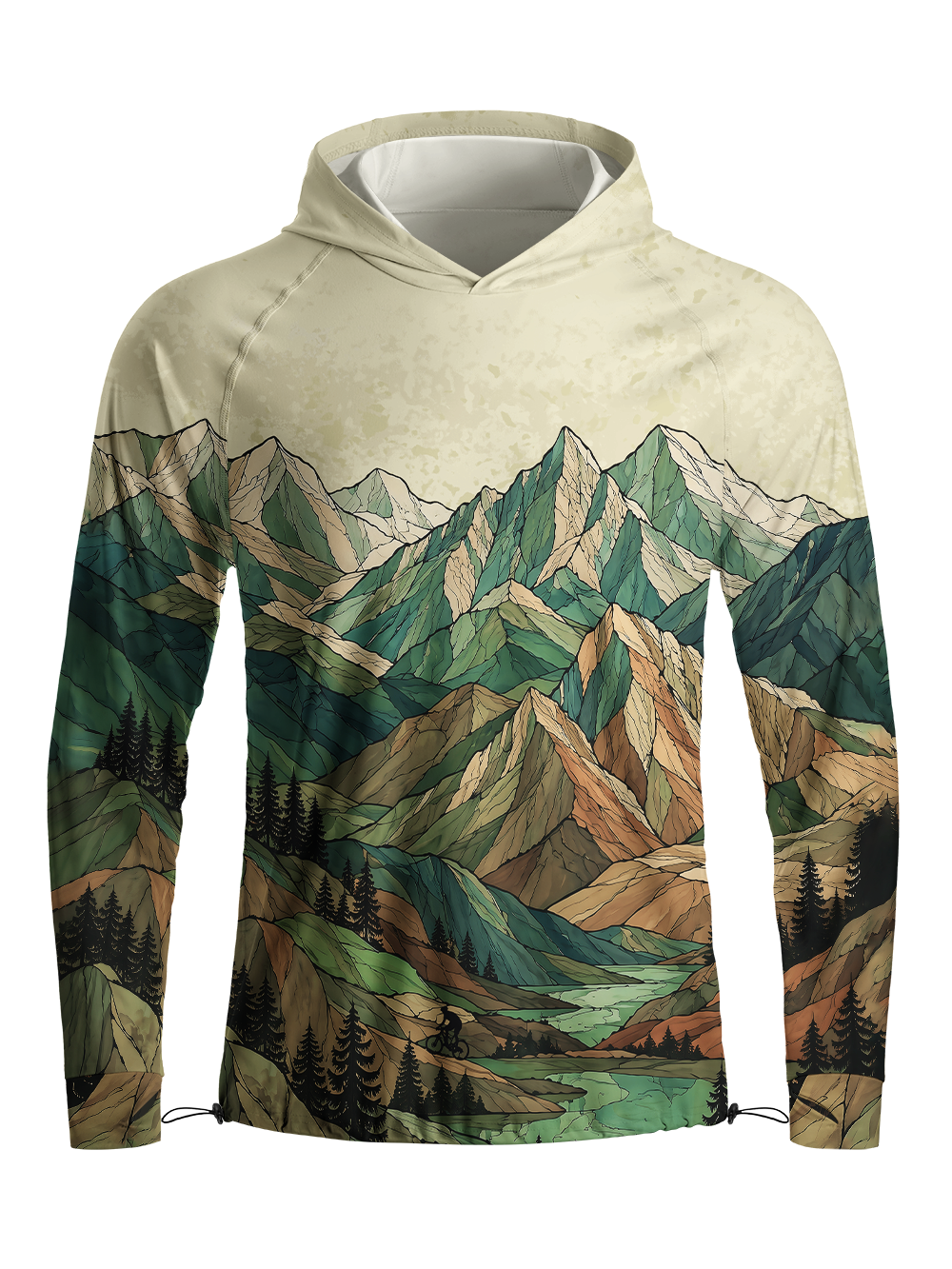 Orionride Green Mountain Ride Long Sleeve Cycling Hoodie Shirt