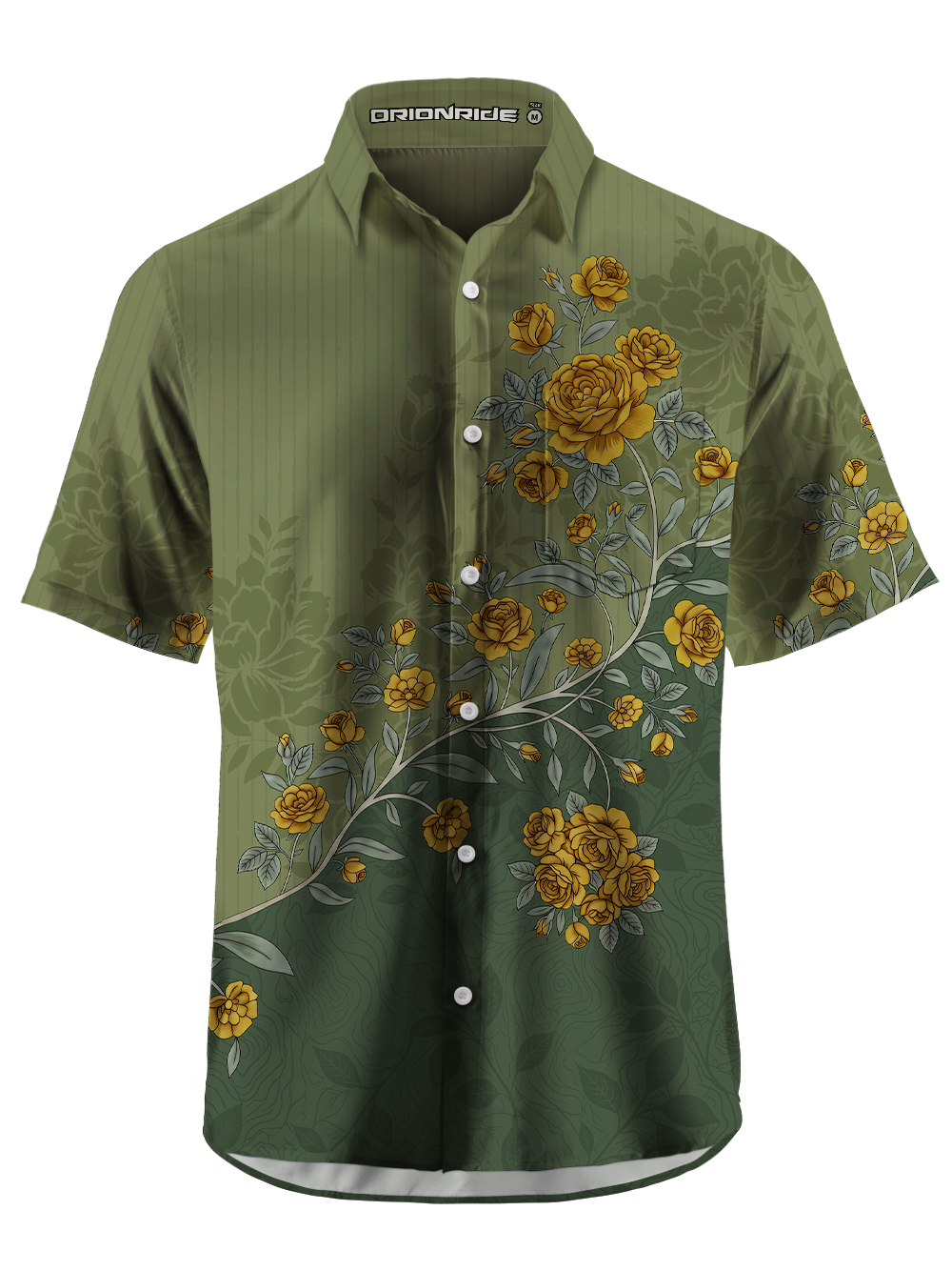 Orionride Gold Rose Shadow Zipper Pockets Ultra Lightweight Short Sleeves Gravel Shirt