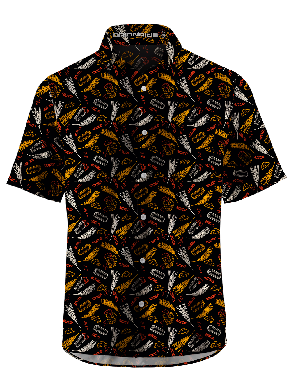 Orionride Night Brew Zipper Pockets Ultra Lightweight Short Sleeves Gravel Shirt