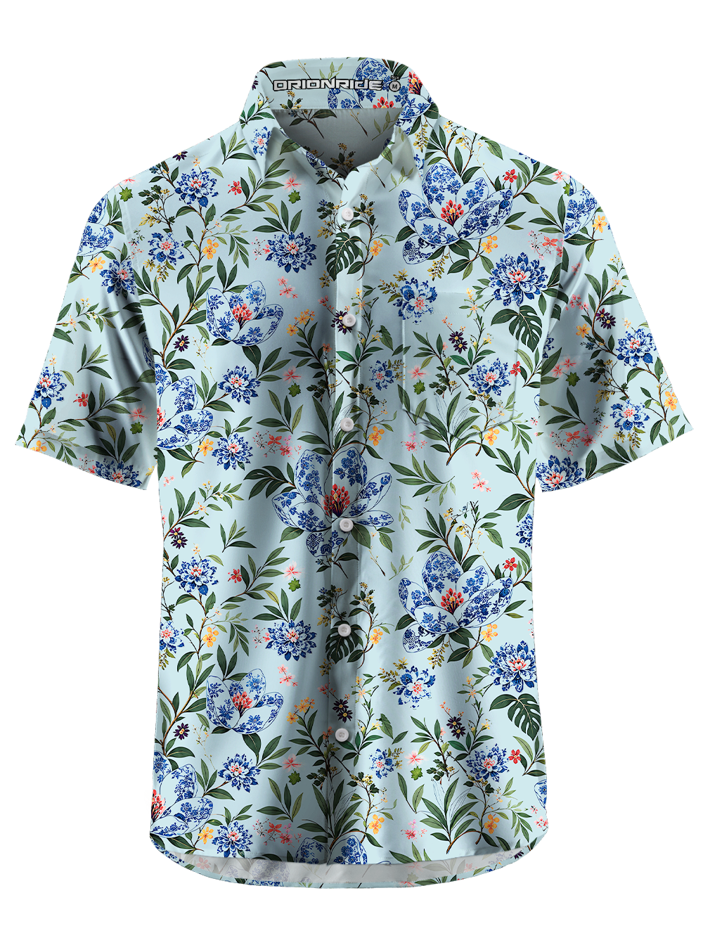 Orionride Porcelain Garden Zipper Pockets Ultra Lightweight Short Sleeves Gravel Shirt