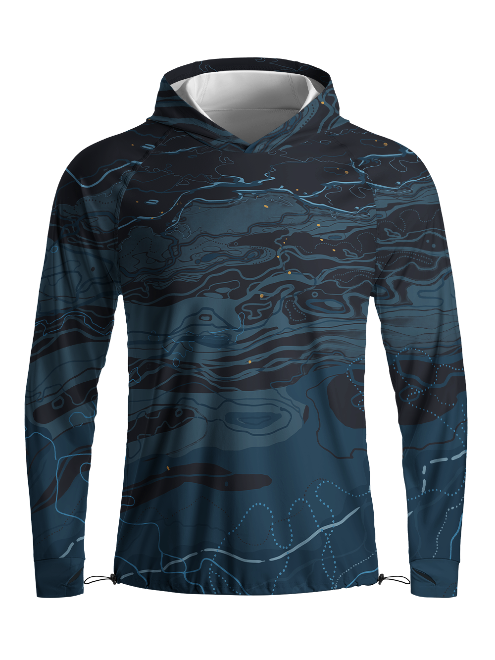 Orionride Abstract Watermarks Long Sleeve Cycling Hoodie Shirt
