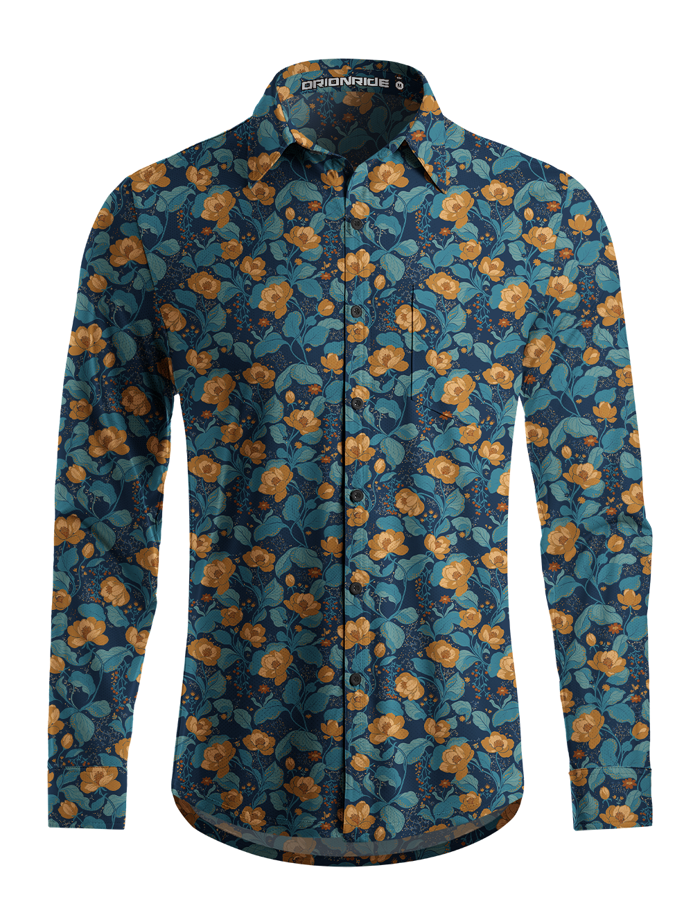 Orionride Cherokee Rose Men's Stretchy Breathable Long Sleeve Gravel Shirt