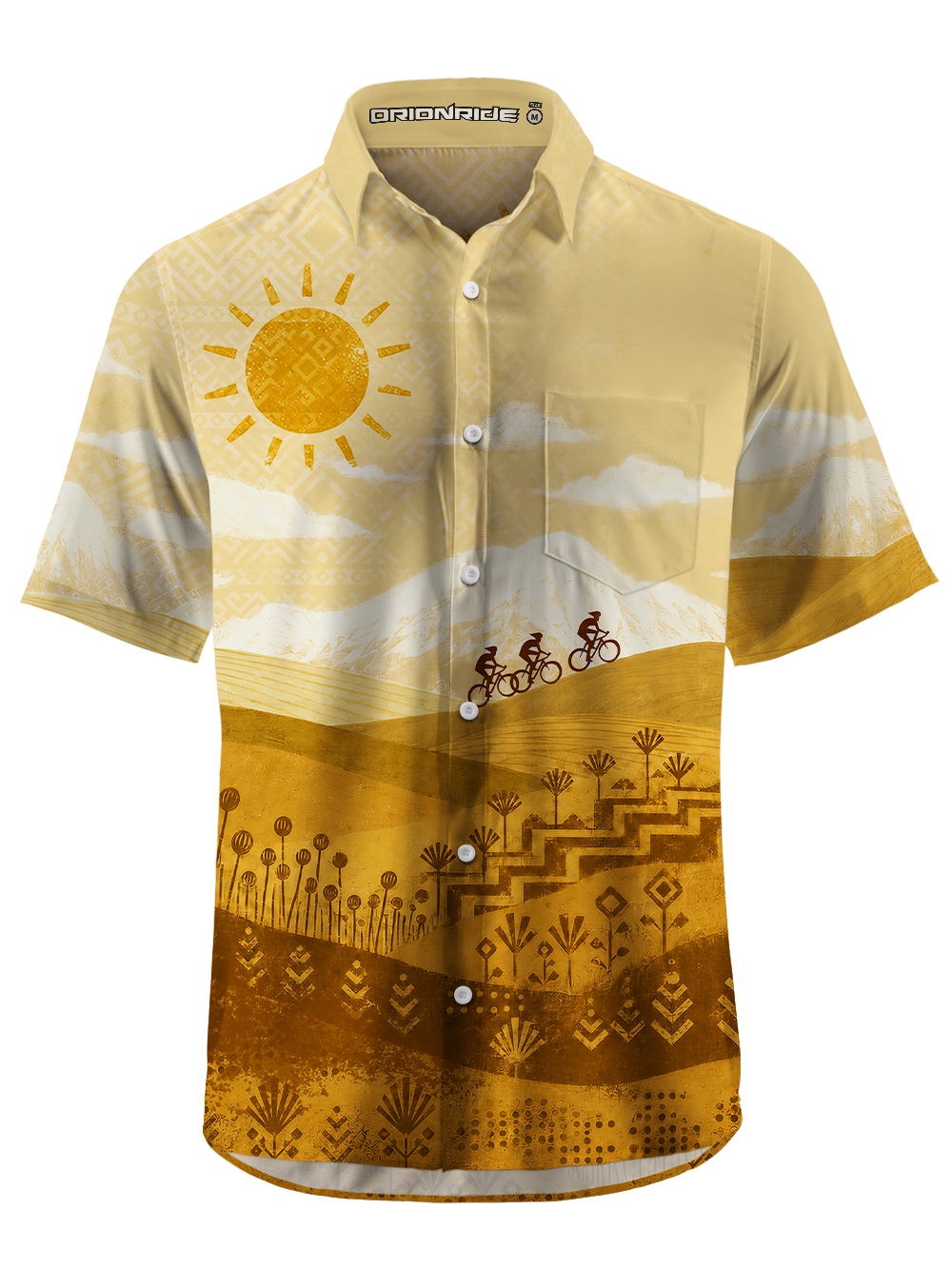 Orionride Ancient Trail Zipper Pockets Ultra Lightweight Short Sleeves Gravel Shirt