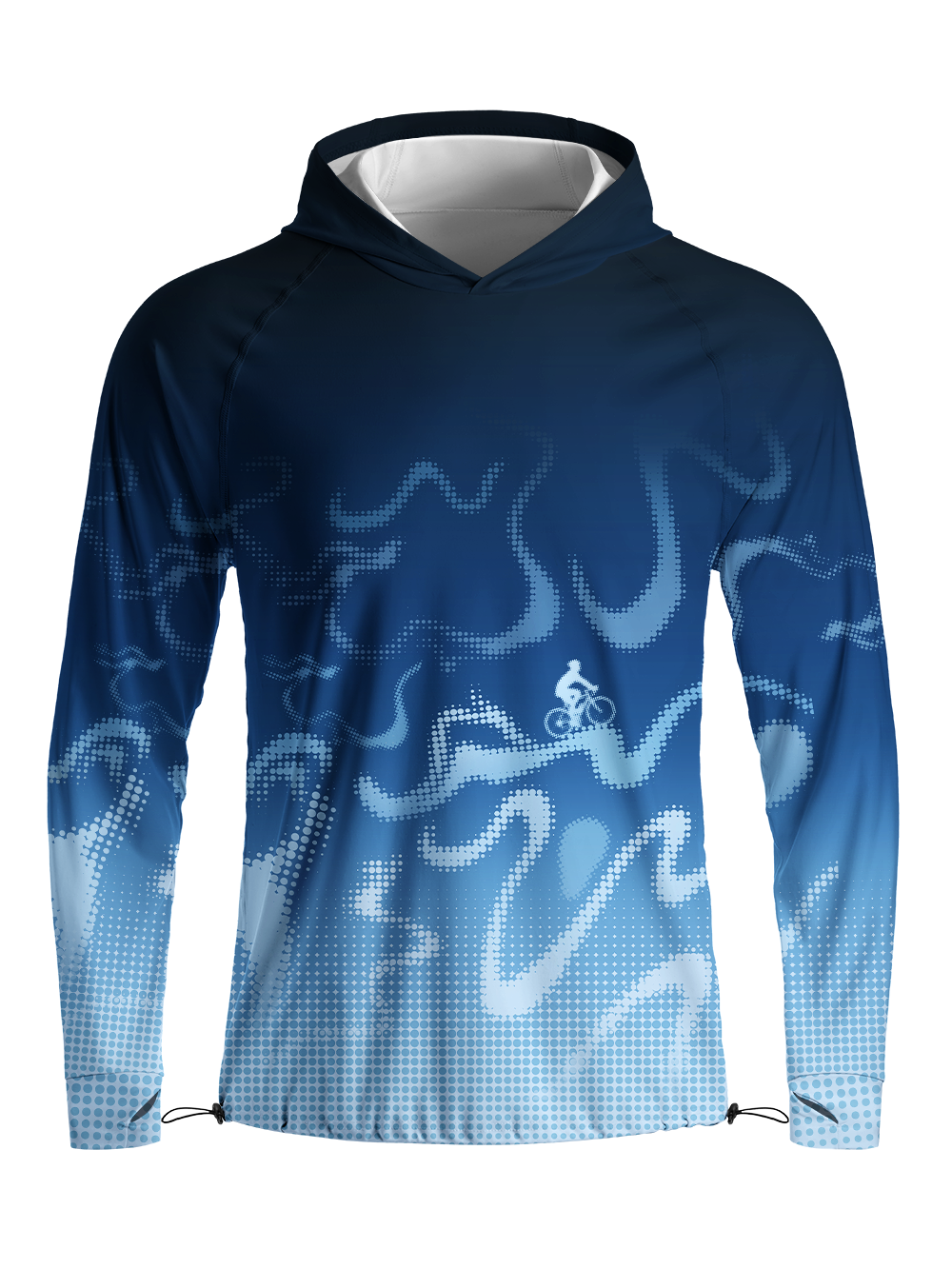 Orionride Virtual Contours Long Sleeve Cycling Hoodie Shirt