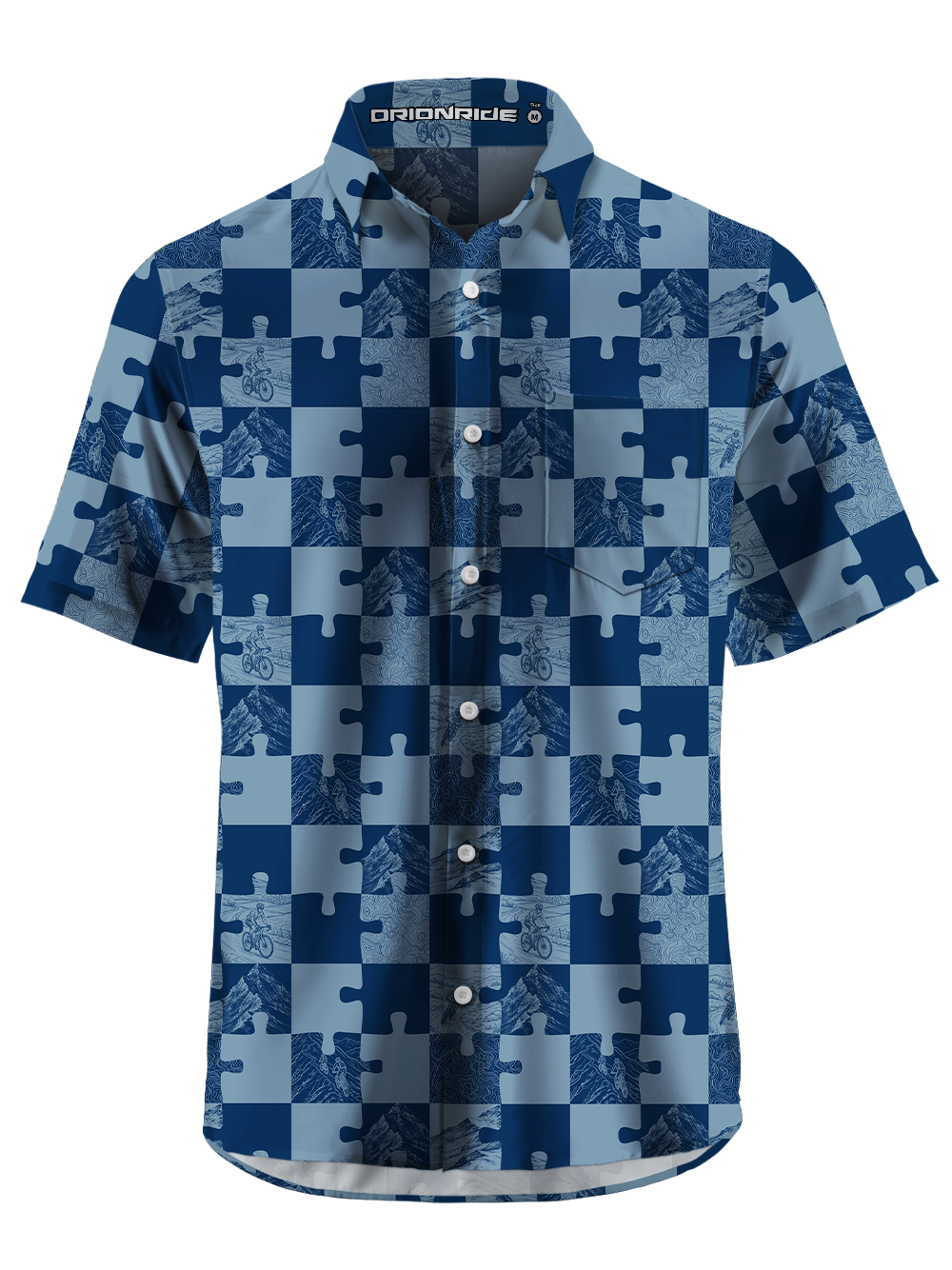 Orionride Puzzle Ride Zipper Pockets Ultra Lightweight Short Sleeves Gravel Shirt