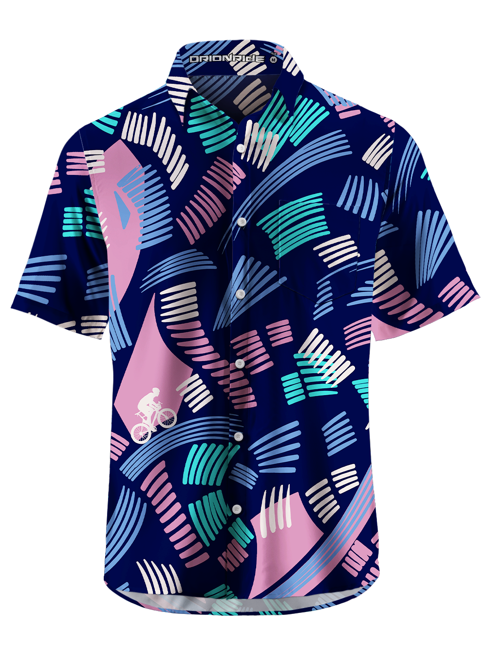 Orionride Abstract Cycling Field Zipper Pockets Ultra Lightweight Short Sleeves Gravel Shirt