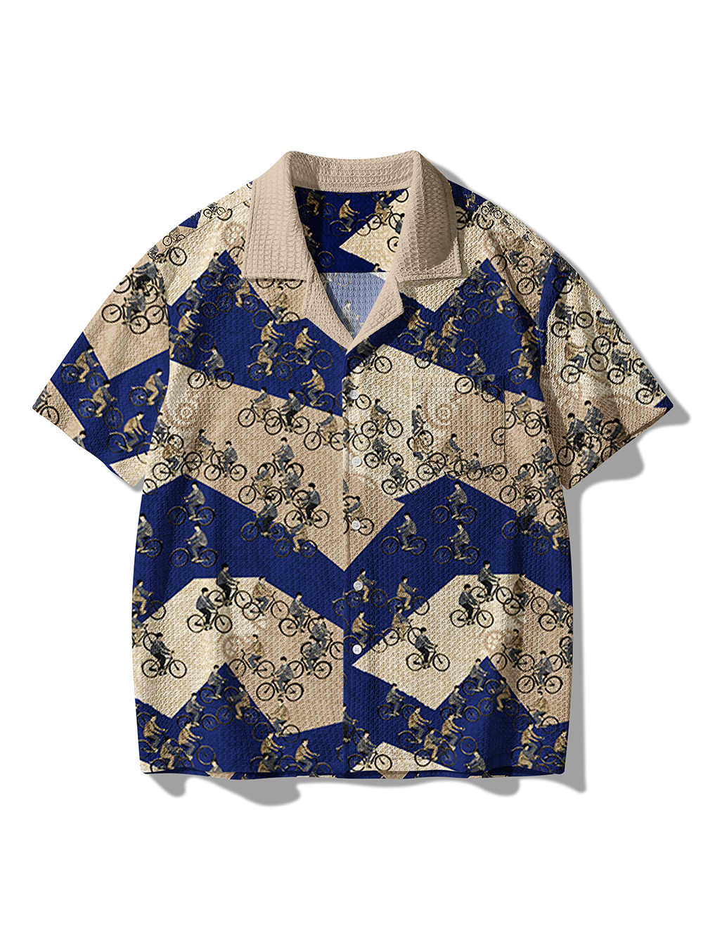 Orionride Cyclist Gathering Men's Camp Collar Knitted Shirt