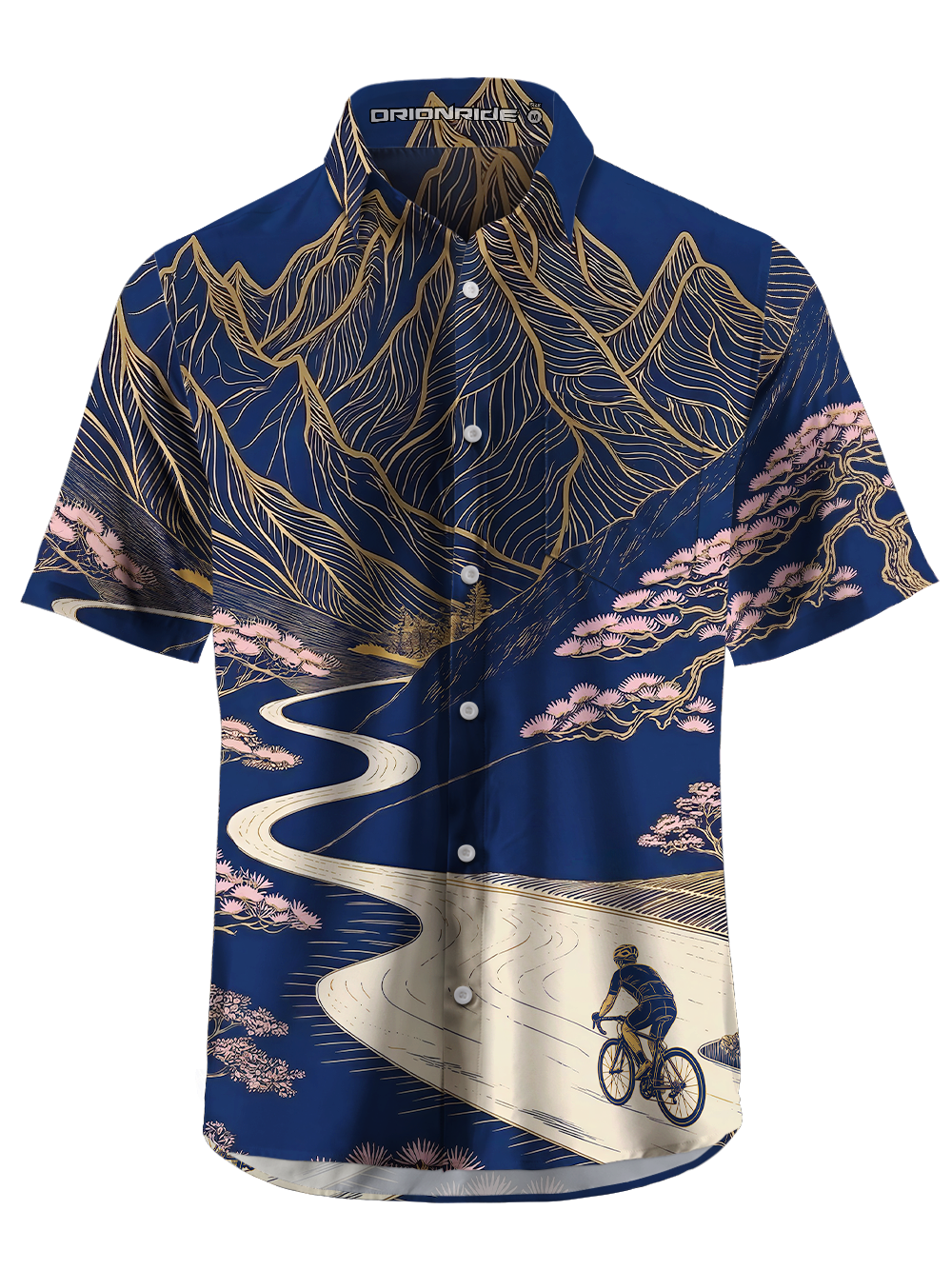 Orionride Line Mountain Ride Zipper Pockets Ultra Lightweight Short Sleeves Gravel Shirt