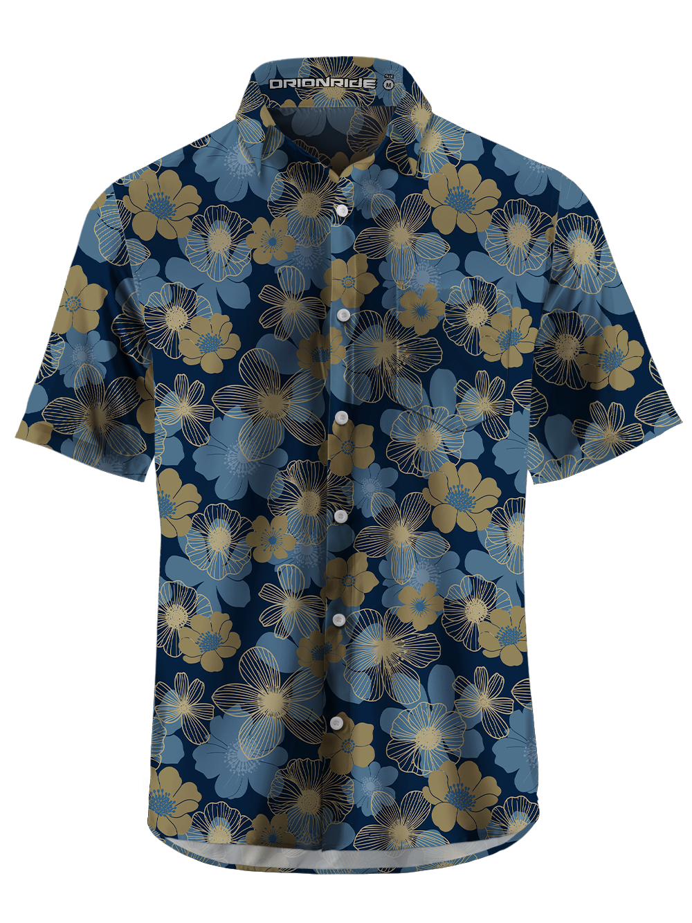 Orionride Overlay Bloom Zipper Pockets Ultra Lightweight Short Sleeves Gravel Shirt