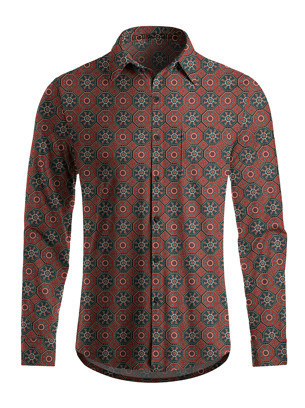 Orionride Hexagonal Gear Men's Stretchy Breathable Long Sleeve Gravel Shirt