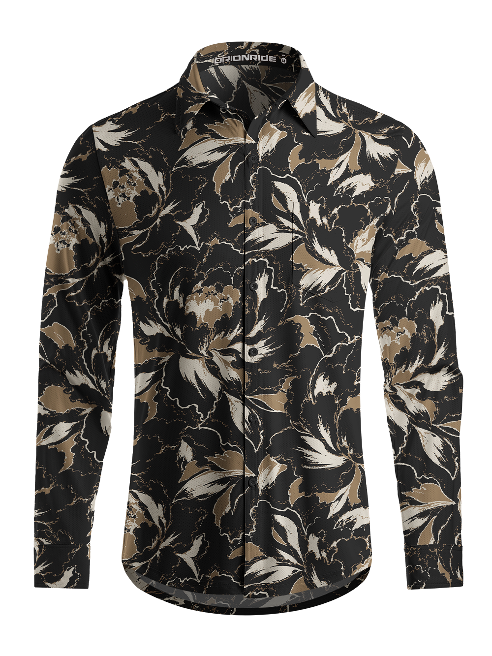 Orionride Ethereal Peony Men's Stretchy Breathable Long Sleeve Gravel Shirt