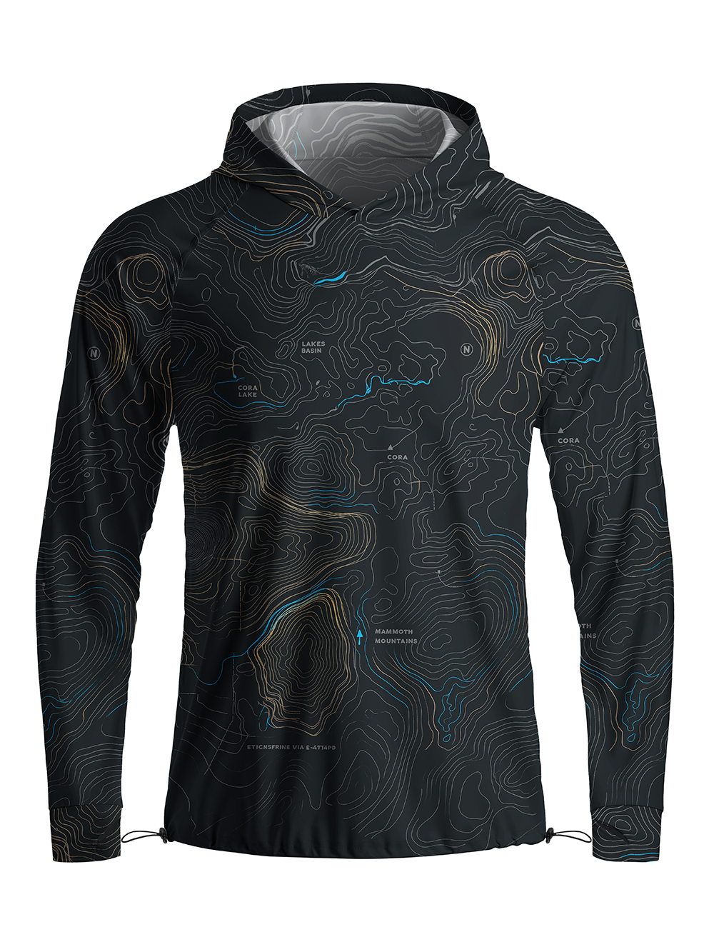 Orionride Panoramic Map Long Sleeve Cycling Hoodie Shirt