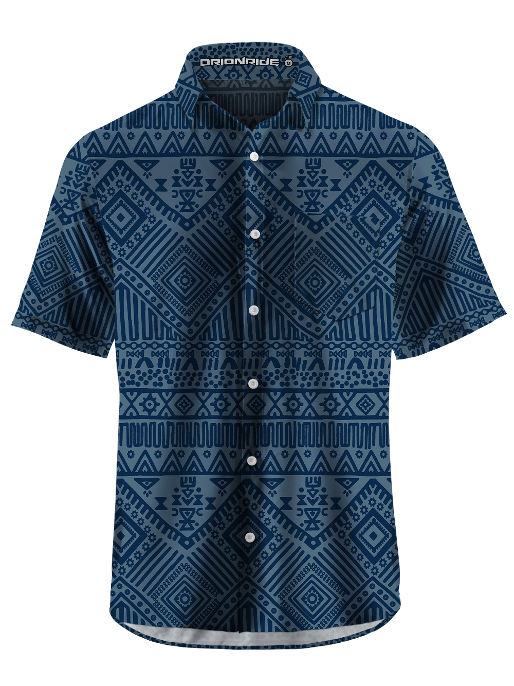 Orionride Densely Woven Totem Zipper Pockets Ultra Lightweight Short Sleeves Gravel Shirt