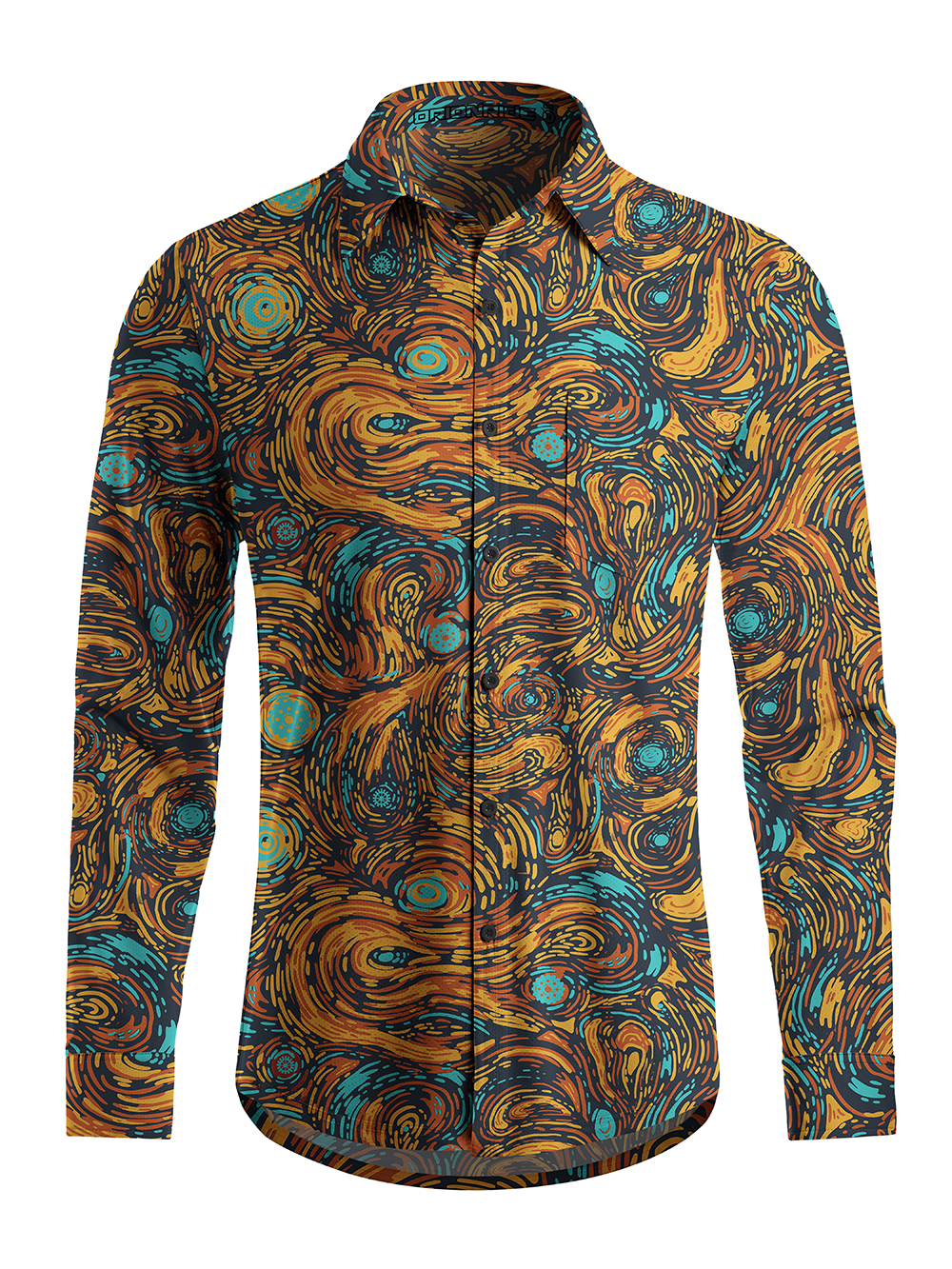 Orionride Starry Sky Men's Stretchy Breathable Long Sleeve Gravel Shirt
