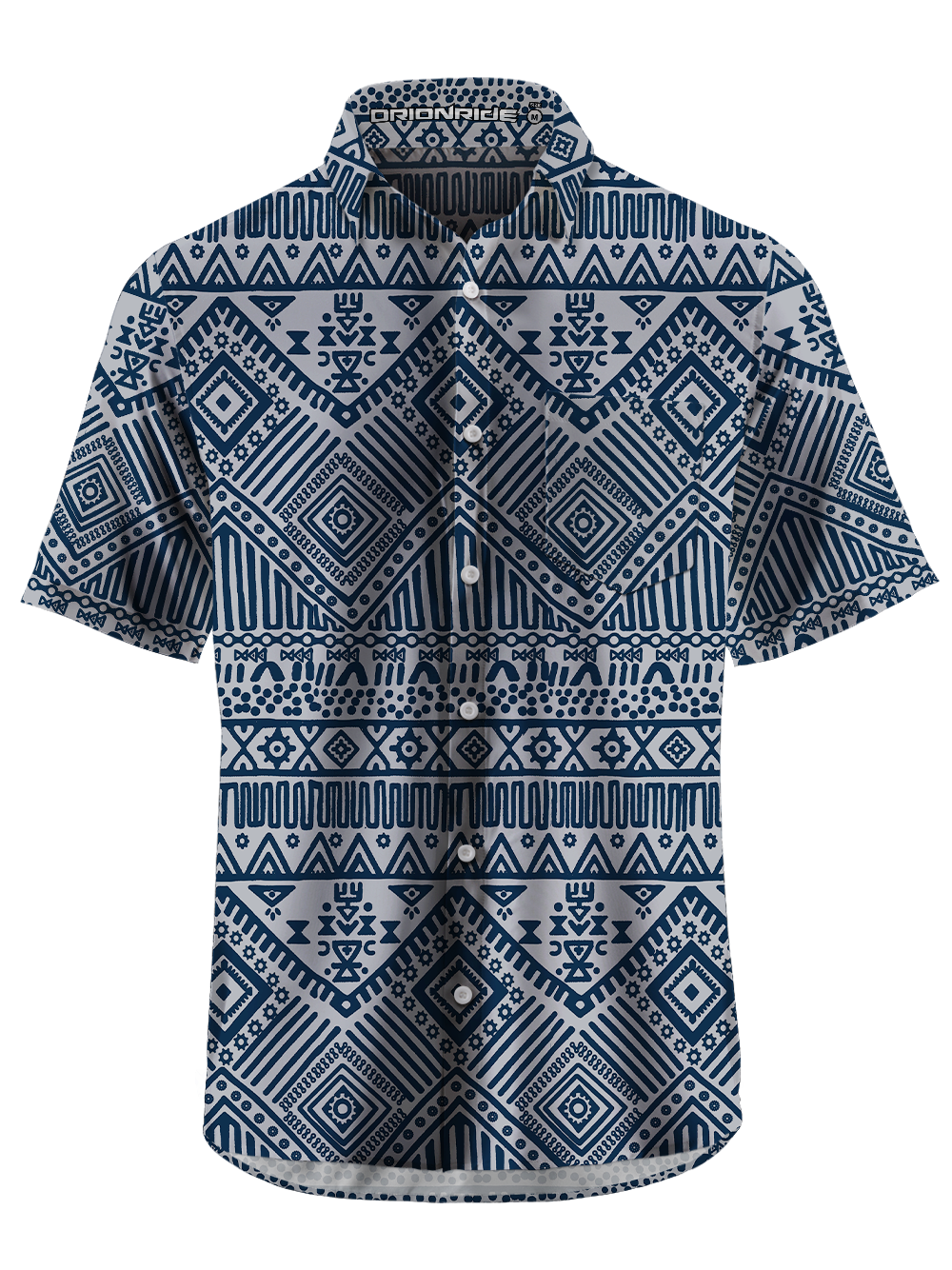 Orionride Densely Woven Totem Zipper Pockets Ultra Lightweight Short Sleeves Gravel Shirt