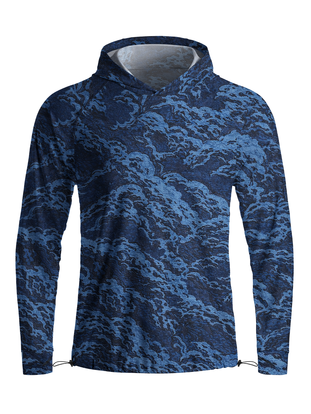 Orionride Surging Waves Long Sleeve Cycling Hoodie Shirt