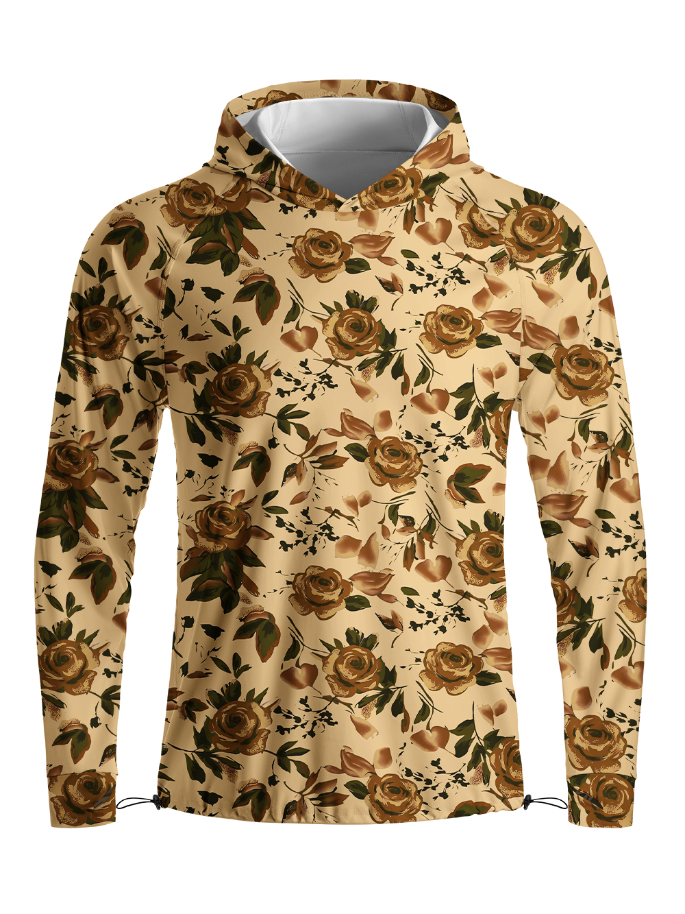 Orionride Midnight Roses Long Sleeve Cycling Hoodie Shirt