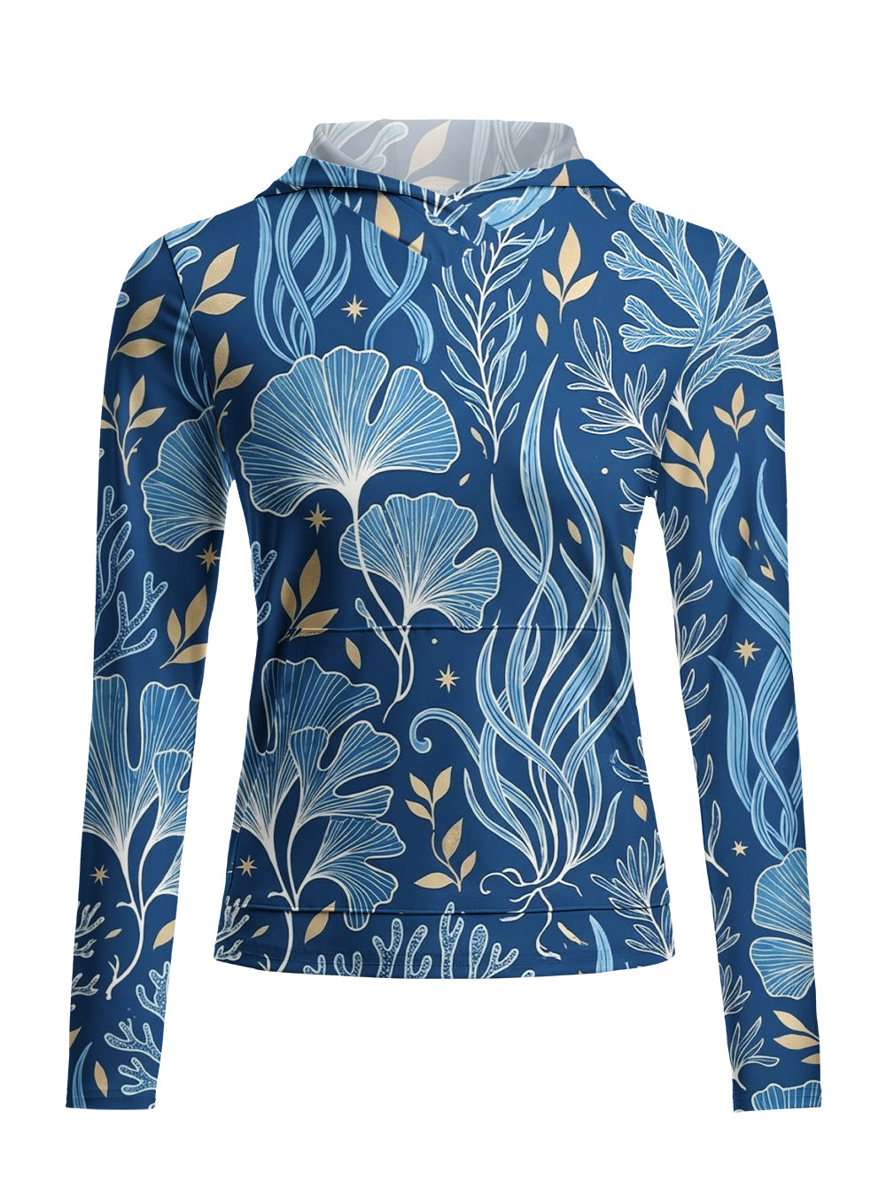 Orionride Midnight Botanica Women's Long Sleeve Cycling Hoodie Shirt