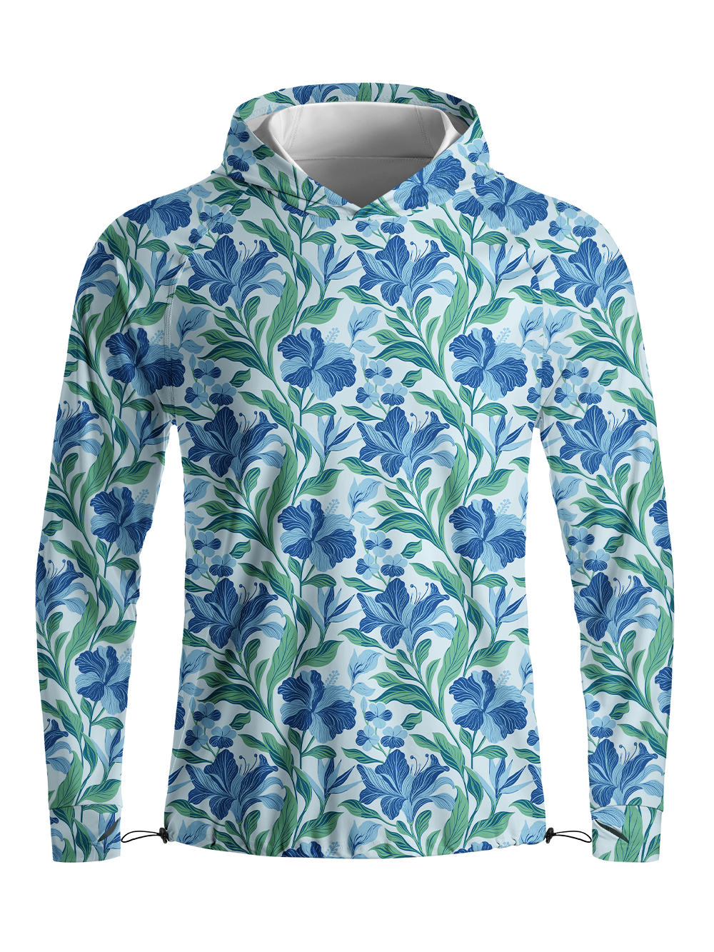 Orionride Tropical Bloom Long Sleeve Cycling Hoodie Shirt