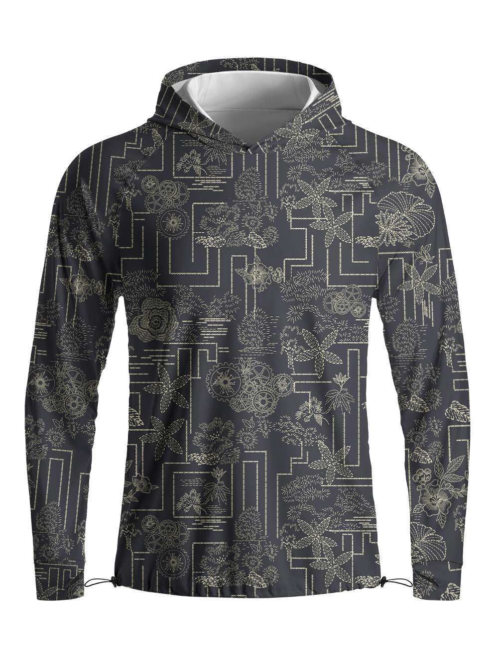 Orionride Copper Wire Garden Long Sleeve Cycling Hoodie Shirt