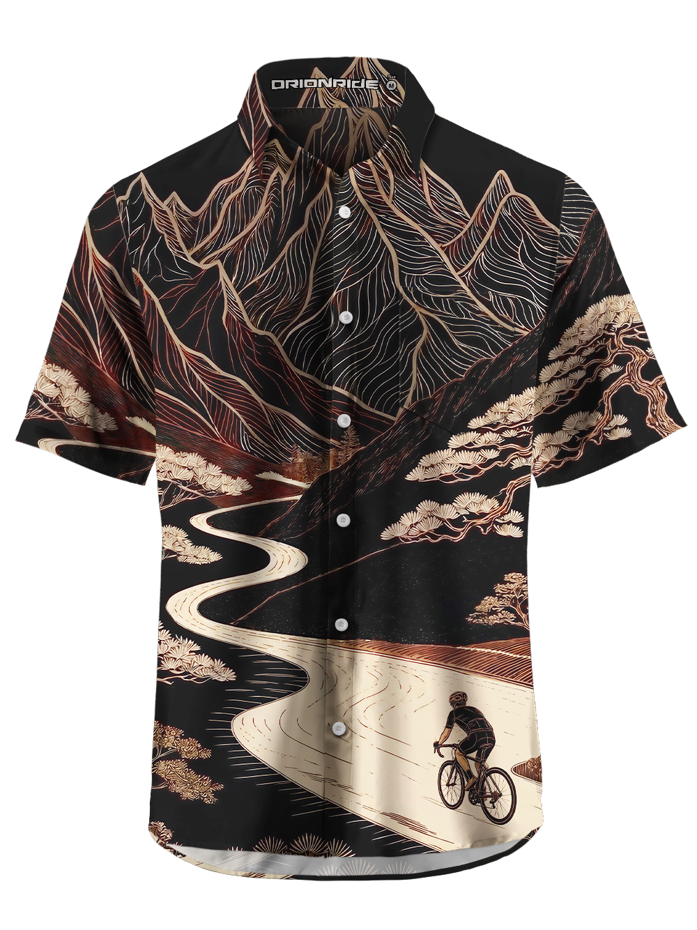 Orionride Line Mountain Ride Zipper Pockets Ultra Lightweight Short Sleeves Gravel Shirt