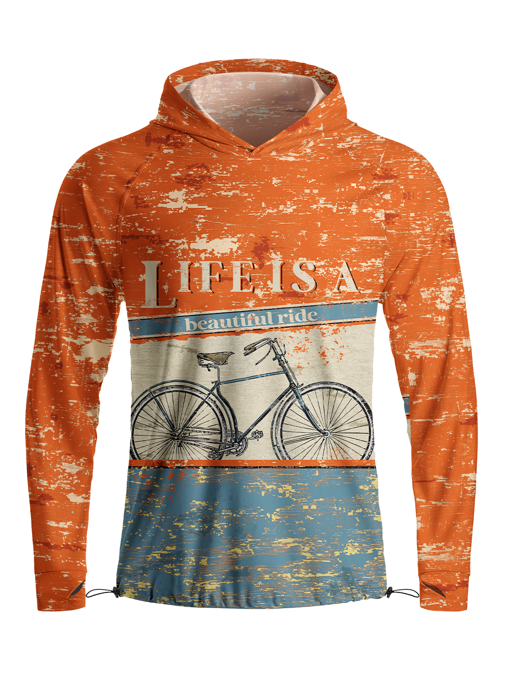 Orionride Beautiful Ride Long Sleeve Cycling Hoodie Shirt
