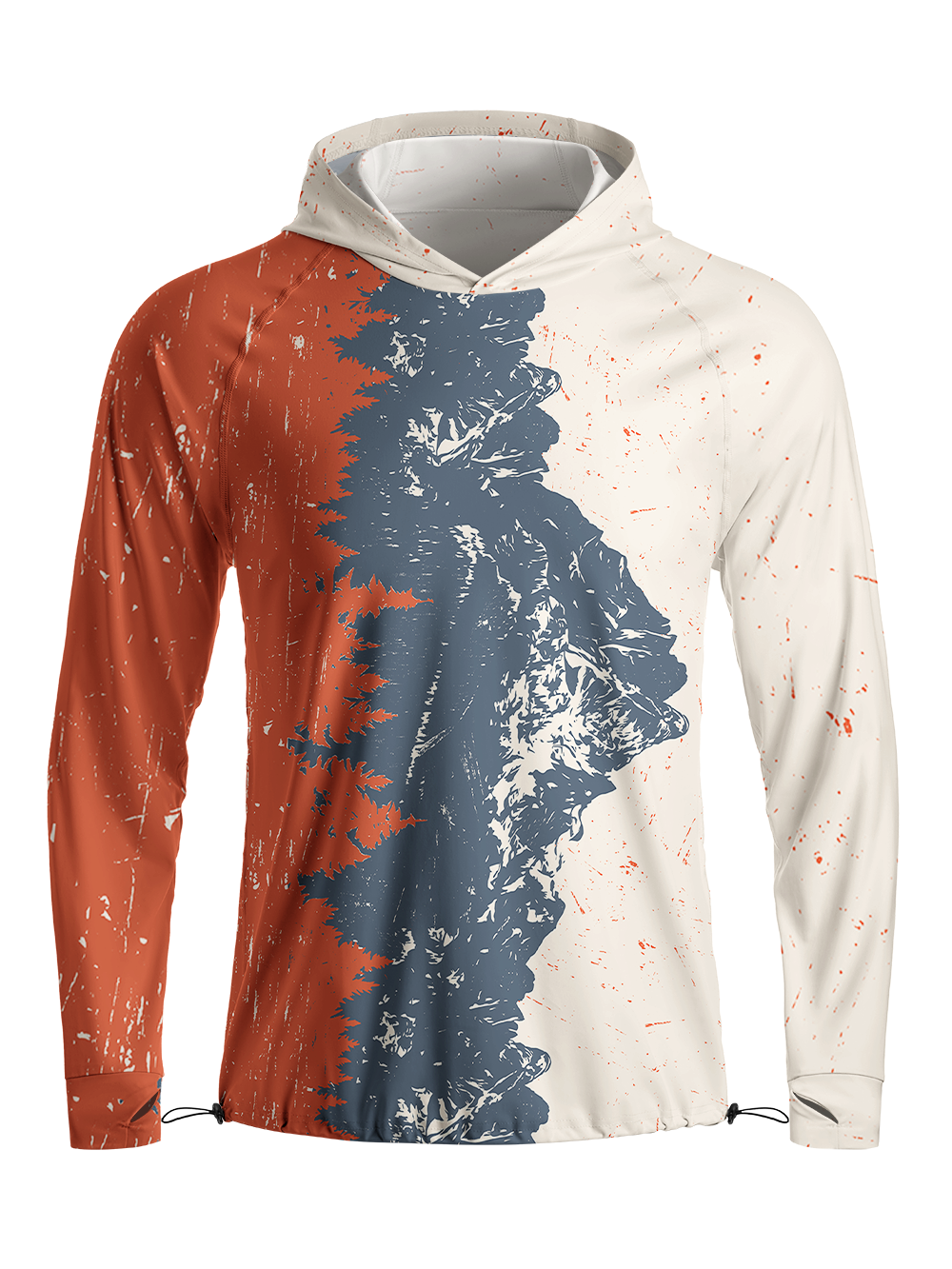 Orionride Mountain Reflection Long Sleeve Cycling Hoodie Shirt