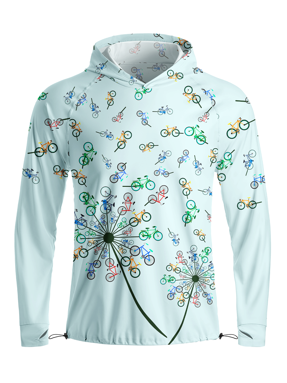 Orionride Dandelion Bike Long Sleeve Cycling Hoodie Shirt