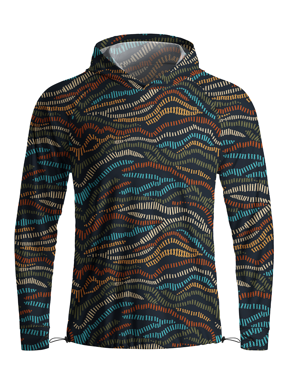Orionride Color Wave Weave Long Sleeve Cycling Hoodie Shirt