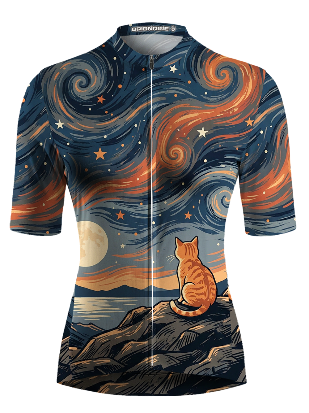 Orionride Starry Cat Short Sleeves Women's Jersey