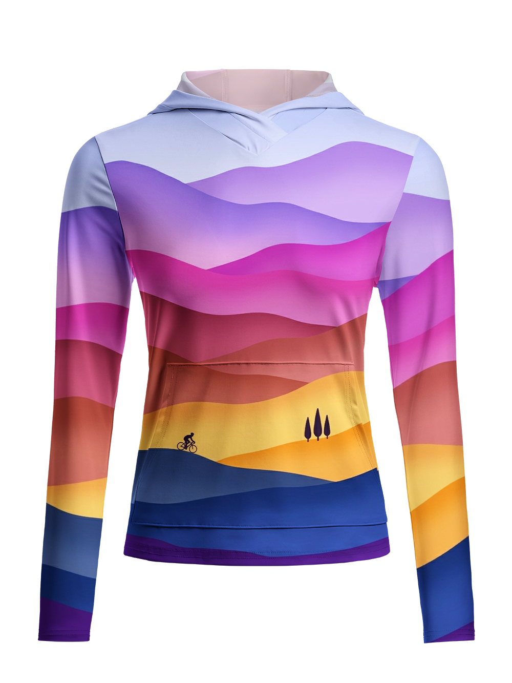 Orionride Twilight Ride Women's Long Sleeve Cycling Hoodie Shirt