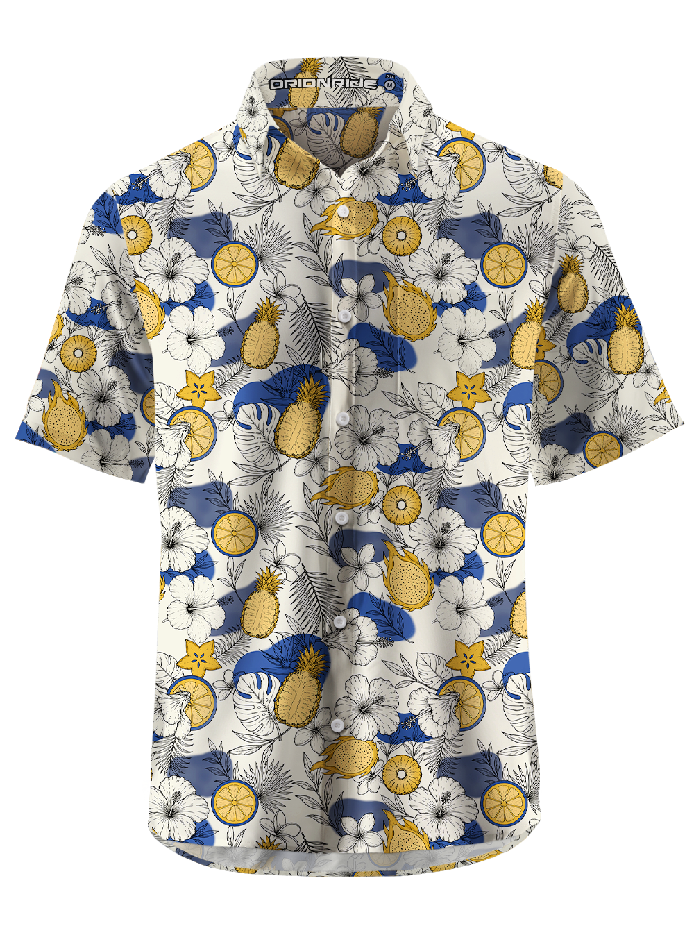 Orionride Summer Fruit Code Zipper Pockets Ultra Lightweight Short Sleeves Gravel Shirt