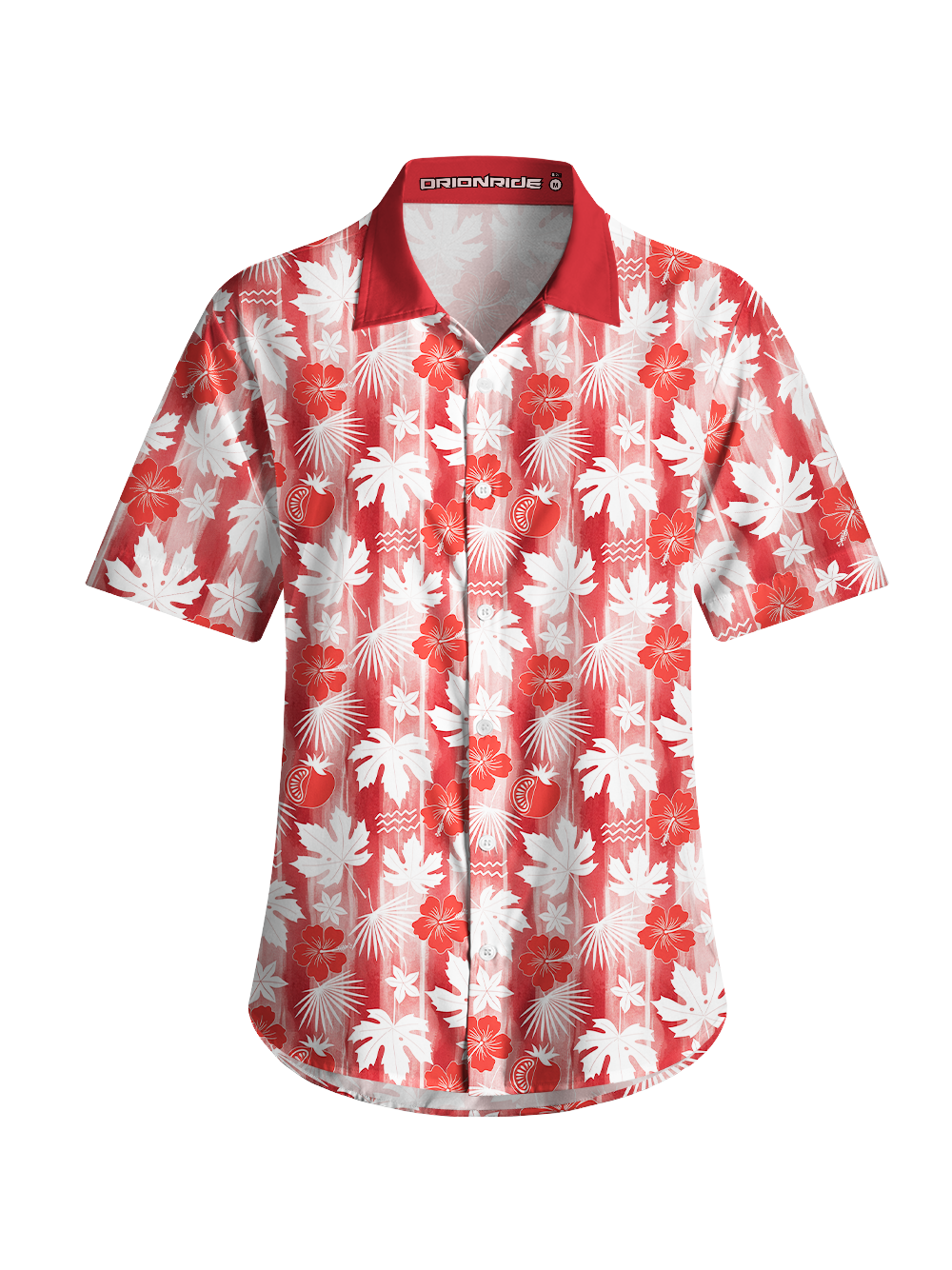 Orionride Maple Leaf Texture Zipper Pockets Ultra Lightweight Short Sleeves Women's Gravel Shirt